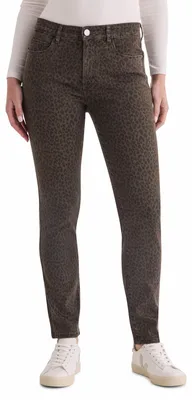 Produktbild von Stooker Women MILANO DENIM Damen 5-Pocket-Jeans Magic Shape Fit 46 (Länge 30) brown leo aop