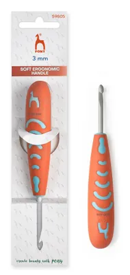 Produktbild von Pony ERGONOMIC Wollhäkelnadel, 3 mm