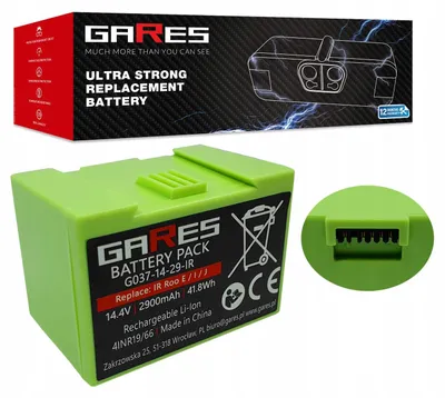 Produktbild von GARES Akku Batterie für iRobot Roomba i7 i7+ i3 i3+ i4 i4+ | 14,4V 2,9Ah | Verstärkte Serie Hochleistung | Gares
