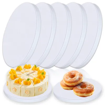 Immagine prodotto di 5 basi per torte, diametro 25 cm - Piatti per torte riutilizzabili