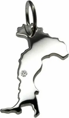 Image de Italie Pendentif avec brillant 0,015ct à l'endroit désiré 925 argent