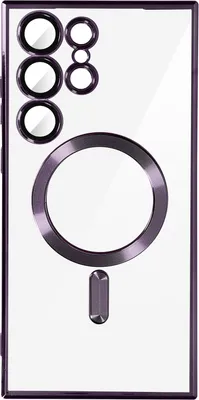 Immagine prodotto di Cover protettiva MagSafe per Samsung S23 Ultra protezione fotocamera Trasparente / viola