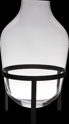Produktbild von INNA-Glas Bodenvase Glas Camilo auf Standfuß, klar, 50 cm, Ø 29 cm - Deko Vase