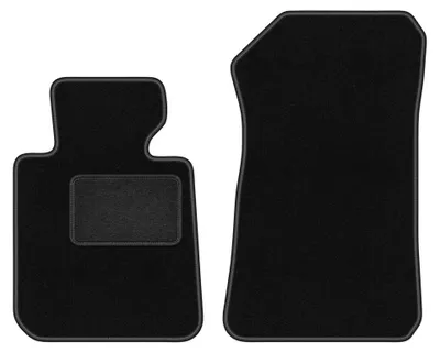 Image de Tapis avant en moquette pour BMW 1 E81 2007-2012 (à hayon) – 2 pièces, noirs, sur mesure – Wielganizator LUX