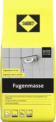 Produktbild von SAKRET Fugenmasse 2 - 5 mm dunkelgrau 1 kg