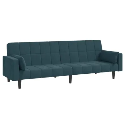Obrázok produktu pre vidaXL Rozkladacia pohovka 2-sed s 2 vankúšmi Blue Velvet