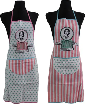 Produktbild von Trägerschürze Latzschürze Schürze Grillschürze , Farbe:weiß/rosa
