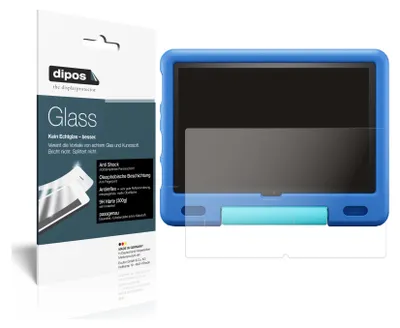 Zdjęcie produktu dla 2x folia ochronna do Amazon Fire HD 10 Kids (2021) matowa - folia antywstrząsowa 9H dipos Glass szkło plastikowe