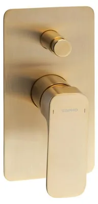 Imagen del producto de Grifo de ducha empotrado Sapho SPY, de dos salidas, color dorado mate