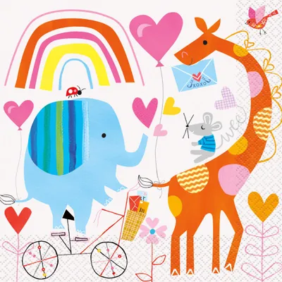 Produktbild von Servietten Zoo Babyparty, 33 cm