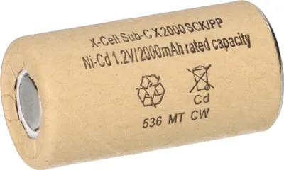Zdjęcie produktu dla Bateria XCell Sub-C 1,2 V / 2000 mAh 2000SCK/PP