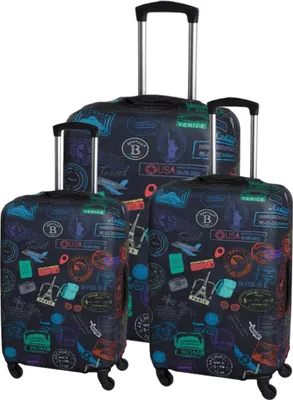 Produktbild von BERTOO Reisekofferhülle - Travel Dark Set 3-teilig (M, L, XXL)
