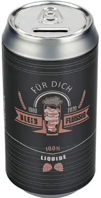 Produktbild von HERGO Mann im Glück Bier-Spardose "Bleib flüssig!"