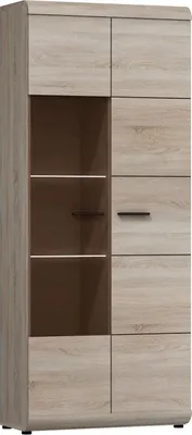 Produktbild von Moderne Wohnwand SONO, Wohnzimmermöbel-Set, Schrankwand, Stilvoll Anbauwand, Farbe: SONOMA