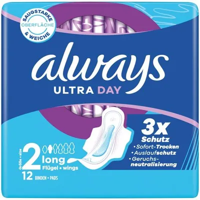 Produktbild von ALWAYS Ultra Dünne Binde Long mit Flügeln 12er