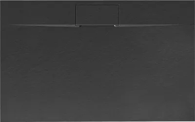 Produktbild von VBChome Duschwanne 100 x 80 x 2,5 cm Schwarz Steinstruktur Duschtasse Extra Flach Rechteckig Ablaufgarnitur Abdeckplatte SMC Verbundwerkstoff Universelle Installation Siphon Rechteckig 80x100 cm Lang