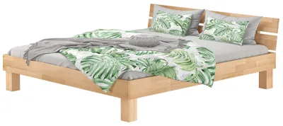 Produktbild von Geöltes Massivholzbett 200x200 Buche Großfamilienbett Doppelbett Zubehör wählbar 60.86-20ohne Zubehör