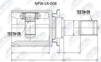 Produktbild von NTY Gelenksatz Antriebswelle Vorne Rechts für LAND ROVER Range Rover Sport (L320) NPW-LR-008