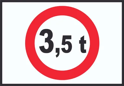 Produktbild von Durchfahrt verboten 3,5 Tonnen Symbol Schild A6 (105x148mm)
