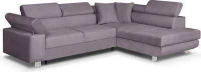 Produktbild von Ecksofa mit Schlaffunktion, CREDO Wellenfedern, rechts - fliederfarben