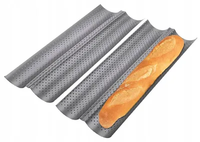 Produktbild von Porcello Baguette-Backblech für 4 Baguettes Kohlenstoffstahl