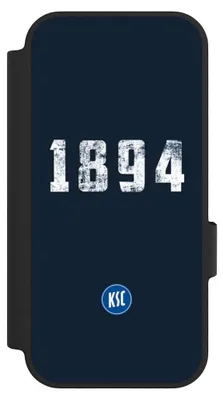 Produktbild von NIVOCASE Klapphülle für Google Pixel 10  Handyhülle aus Kunst Leder NIVOflip schwarz Bundesliga KSC Karlsruher SC