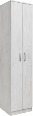 Produktbild von 50 cm breiter Kleiderschrank mit 2 Türen | Farbe: Weiß