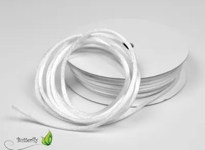 Produktbild von 10m Rolle Flechtkordel Satin 2mm, Farbe:weiß 029