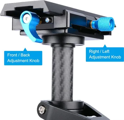 Produktbild von YELANGU S60T Kohlefaser-Handstabilisator mit Schnellwechselplatte für DSLR-Kameras (schwarz)