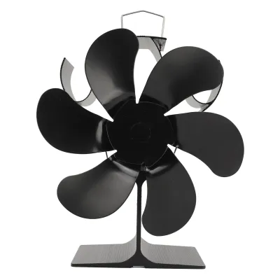 Image de Ventilateur de poêle à 6 pales – Ventilateur de cheminée à entraînement thermique, circulation rapide de l'air, silencieux, résistant à la chaleur, ventilateur thermoélectrique