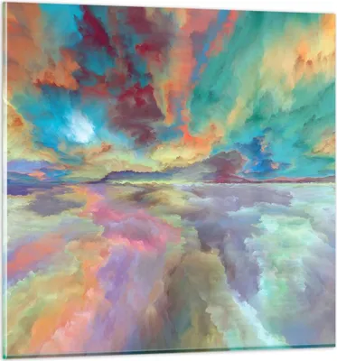 Produktbild von Bilder auf glas - Abstraktion modern - 60x60cm - Glasbilder - Wandbilder - Kunstdruck - zum Aufhängen bereit - Wanddekoration aus Glas - Glas Bilder - Wandbild auf Glas - Einteilig - GAC60x60-4027