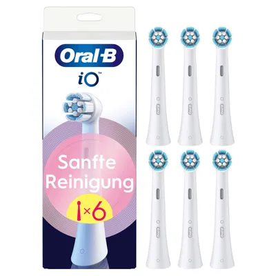 Produktbild von Oral-B iO Aufsteckbürsten Sanfte Reinigung 6er