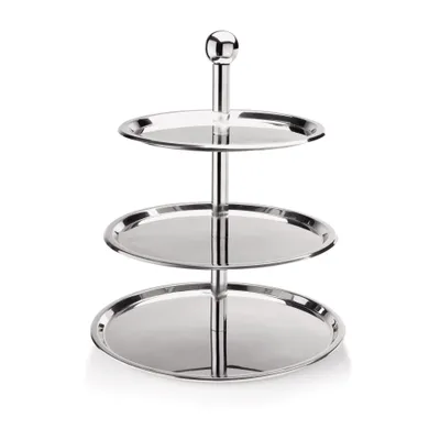Image de Etagère 3 étages acier chrome-nickel argent 46 cm