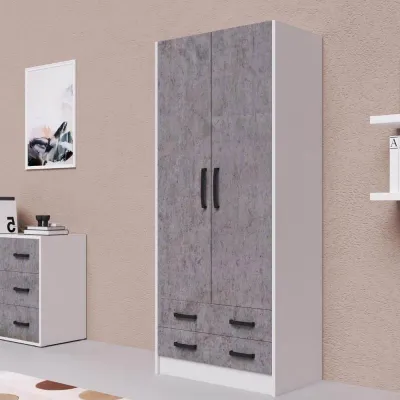 Immagine prodotto di Armadio due ante e cassetti 91x52x210h colore cemento ARM290C