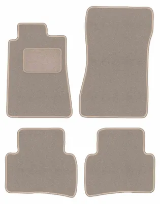 Produktbild von Velours-Fußmatten für Mercedes C W202 1993-2000 (Kombi/Limousine) – 4-tlg, Beige, passgenau – Wielganizator LUX