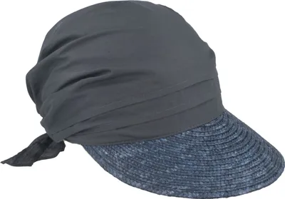 Seeberger Damen Strohcap mit Strohbortenschild  in blau