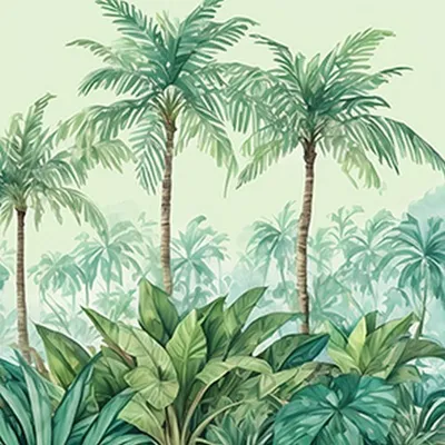 Produktbild von 20 Servietten Palm Island tropic green - Traumhafter Dschungel 33x33cm