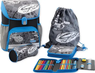 Produktbild von Eberhard Faber-577656 Schulranzenset EFAlino Race car blau