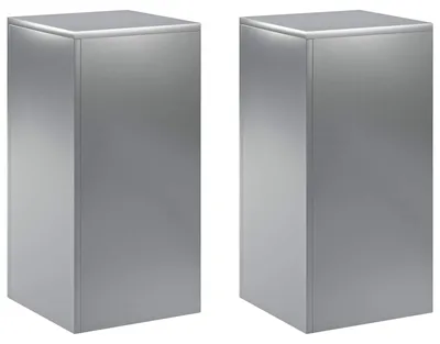 Produktbild von Pflanzenständer 2 pcs Silber 30 x 30 x 60 cm Edelstahl