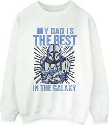 Produktbild von Star Wars - "Mandalorian Best Dad" Sweatshirt für Damen BI39919 (XXL) (Weiß)