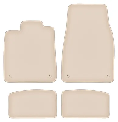 Produktbild von DURBAN Beige Velours-Fußmatten-Set für Porsche Taycan Limousine (2020-)