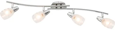 Produktbild von Deckenleuchte, 4-flammig, Dimmbar, Silber, Metall, Glas, satiniert