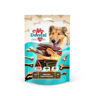 Obrázek produktu pro COBBYS PET AIKO Dental Smiling toothbrush 7,5cm small 170g/ 17ks, 41465