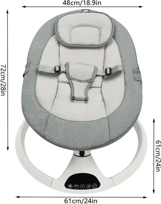 Produktbild von Elektrische Babyschaukel - Babywippe mit Fernbedienung - 5 Schaukelstufen - Bluetooth Musik - Timer 8–30 Min - Für 0–12 Monate - Grün