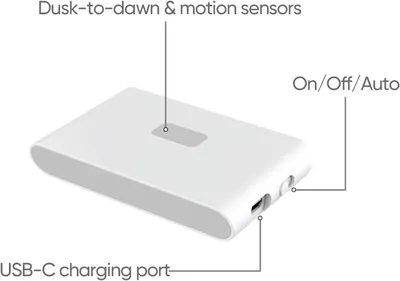 Produktbild von 4x LED Nachtlicht mit Bewegungsmelder und Dämmerungssensor, USB-C (3000mAh), kabellose Schrankbeleuchtung, für Kinderzimmer, Treppe, Schlafzimmer,Flur