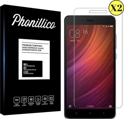 Image de Verre trempé pour Xiaomi REDMI NOTE 4 [2 pièces] Protection d'écran Screen Protector Film Anti-rayures verre résistant Phonillico®