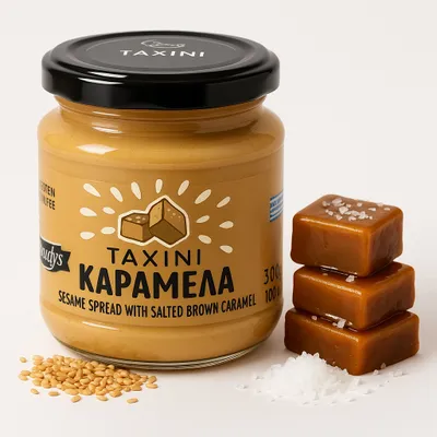 Produktbild von Kandylas Tahini-Creme mit gesalzenem Karamell 300 g