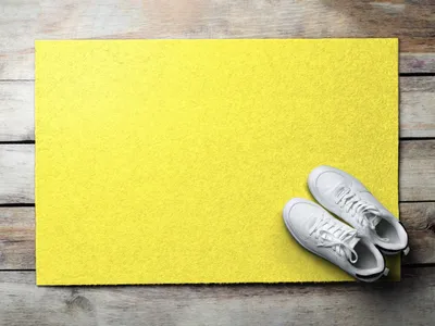 Produktbild von Fußmatte Aussen - Schuhmatte Haustür- Schmutzfangmatte Türvorleger - Outdoor Teppich Schmutzfänger - 90x60 cm - Zitronensäure