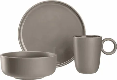 Produktbild von LEONARDO Roma, 6 Person(en), Keramik, Graubraun, Roma, Rund