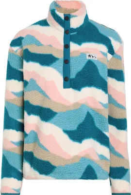 Produktbild von McKinley Da.-Pullover Farrah HS, Muster: AOP/BLAU, Farbe: BLAU, Größe: 42